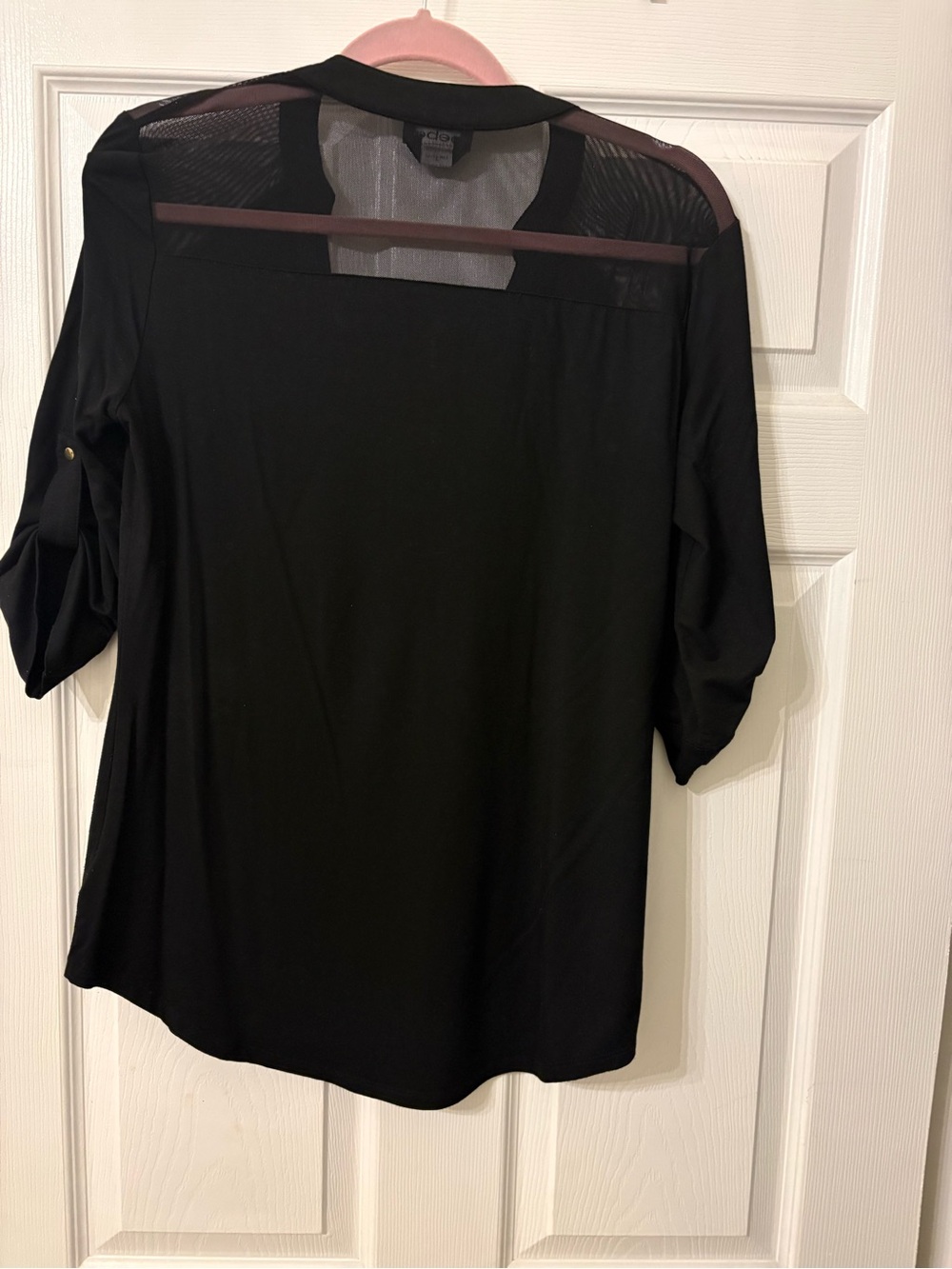 bebe Black gold Zip-Front Women’s Top - Picture 4 of 4